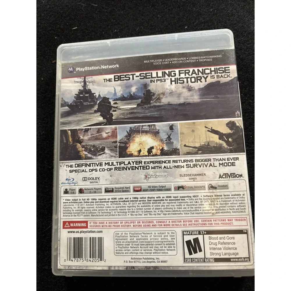 Call of Duty Modern Warfare MW3 PlayStation 3 Complete Tested